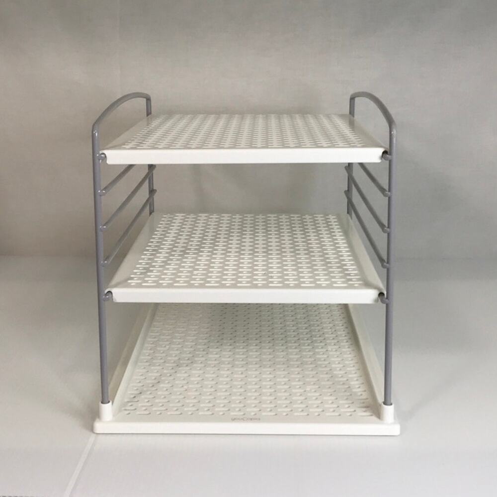 YouCopia UpSpace Box Organizer 3 Tier Adjustable Shelf Unit Foil Wrap Food Bags